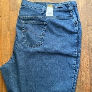 Women’s new Lee 1889 Relaxed Fit plus size straight leg stretch jeans 30W